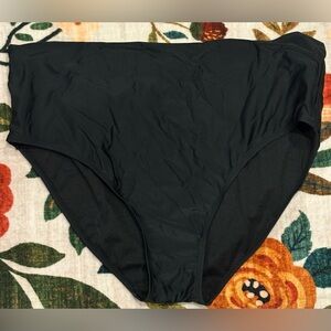 Time and Tru Black High-Waist Swim Bottom